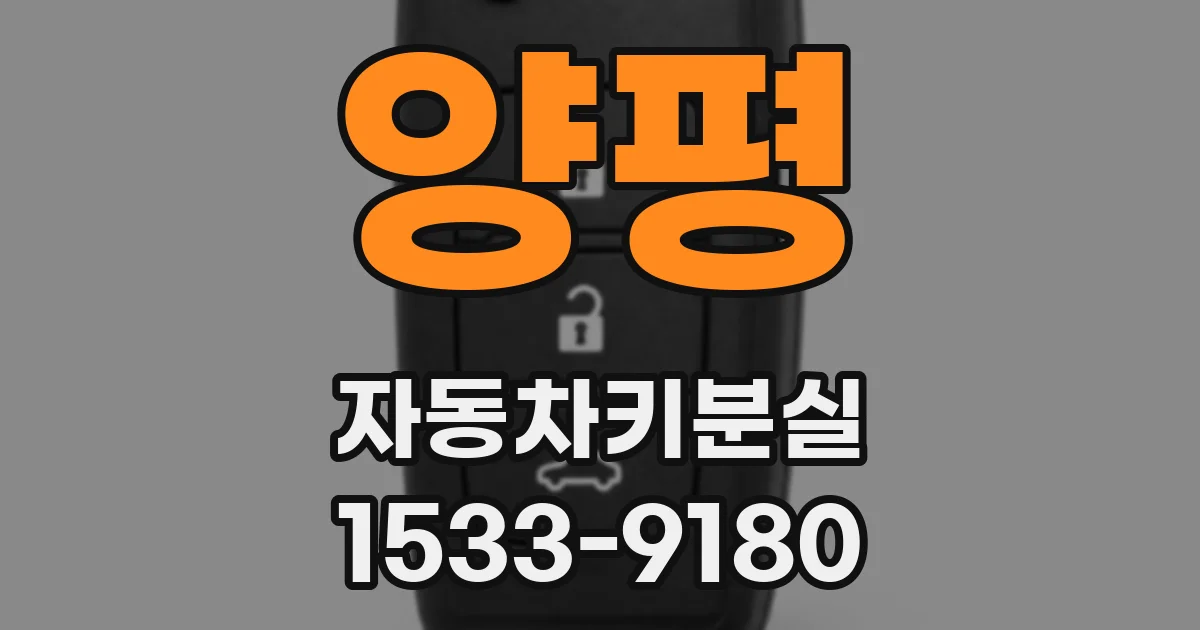 양평 자동차키분실
