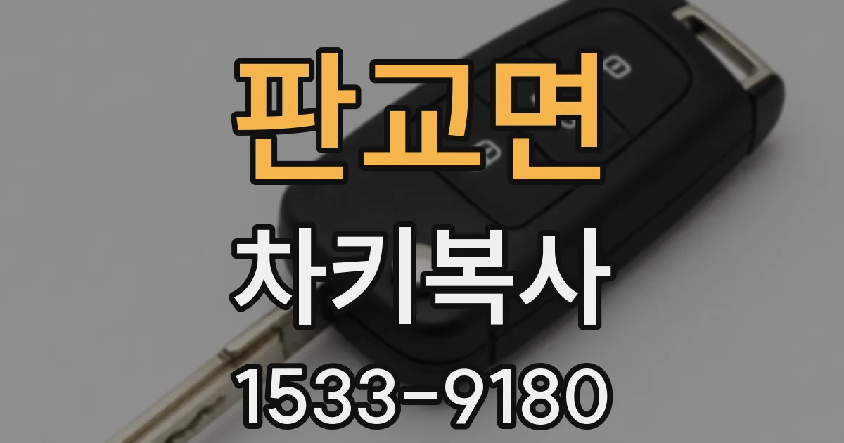 판교면 차키복사