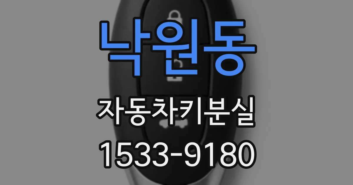 낙원동 자동차키분실