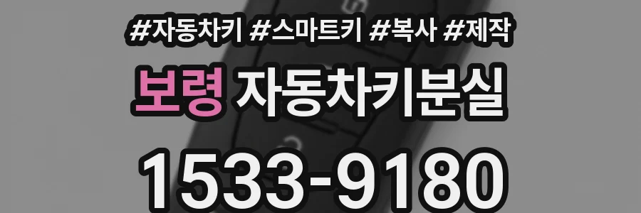 보령 자동차키분실