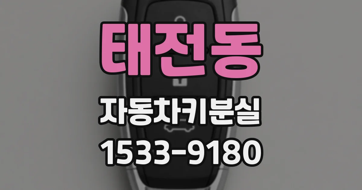 태전동 자동차키분실