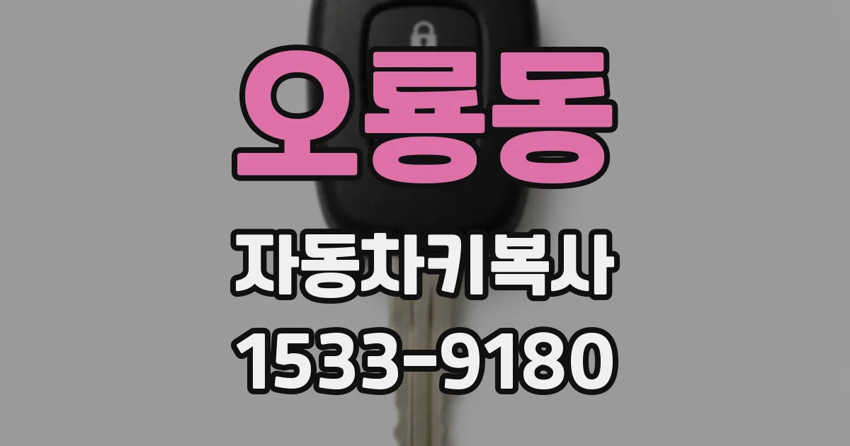 오룡동 자동차키복사