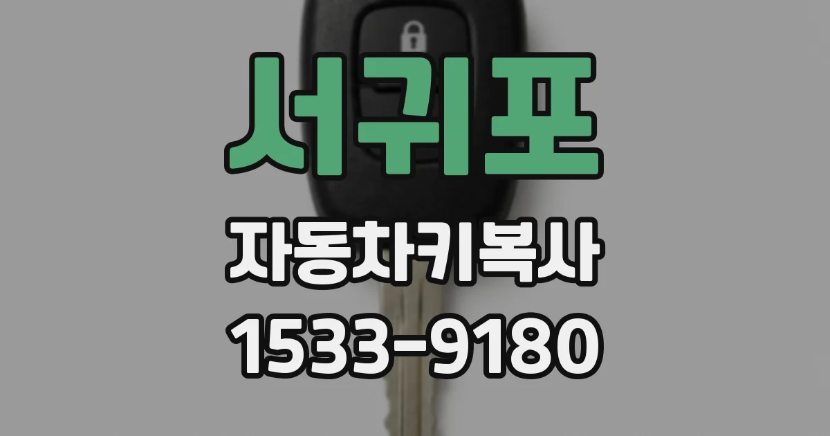 서귀포 자동차키복사