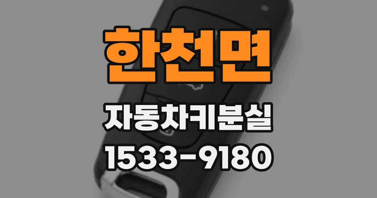 한천면 자동차키분실