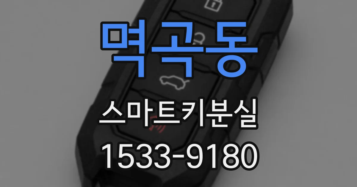 멱곡동 스마트키분실