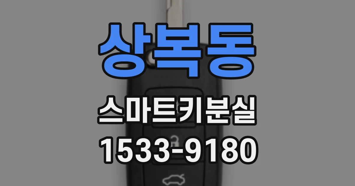 상복동 스마트키분실