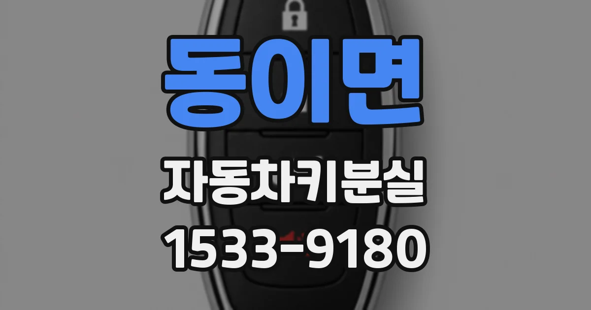 동이면 자동차키분실
