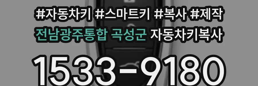 전남광주통합 곡성군 자동차키복사