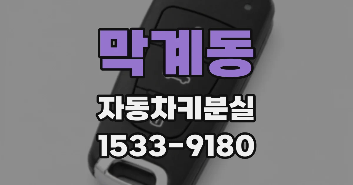막계동 자동차키분실