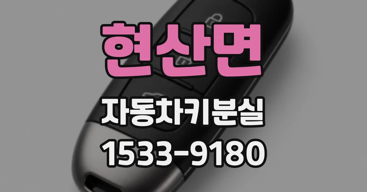 현산면 자동차키분실