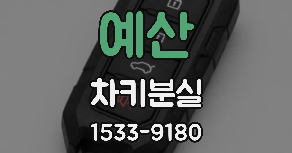 예산 차키분실