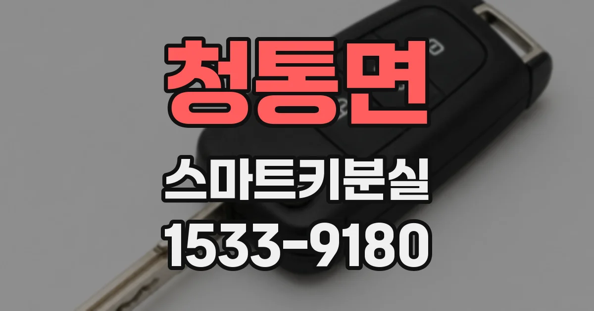청통면 스마트키분실