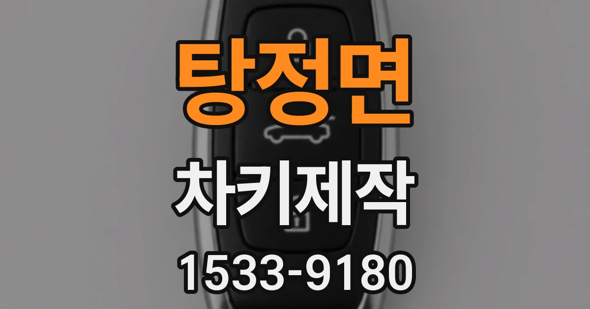 탕정면 차키제작