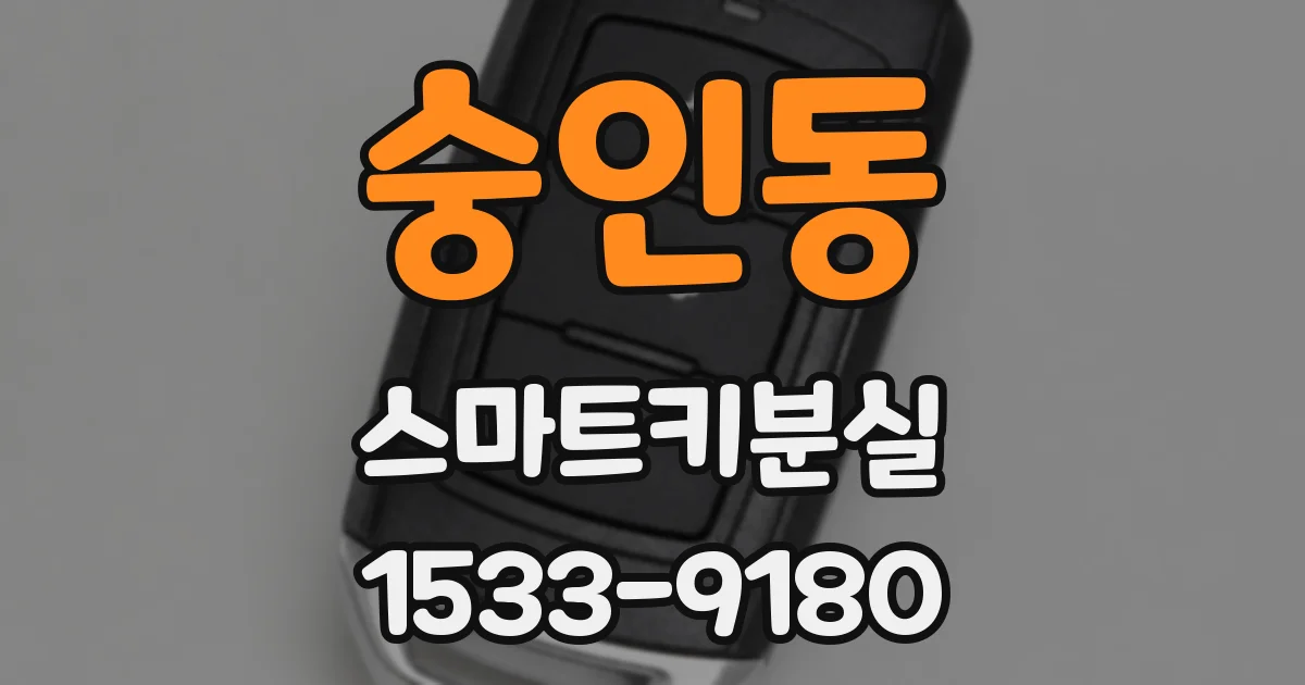 숭인동 스마트키분실