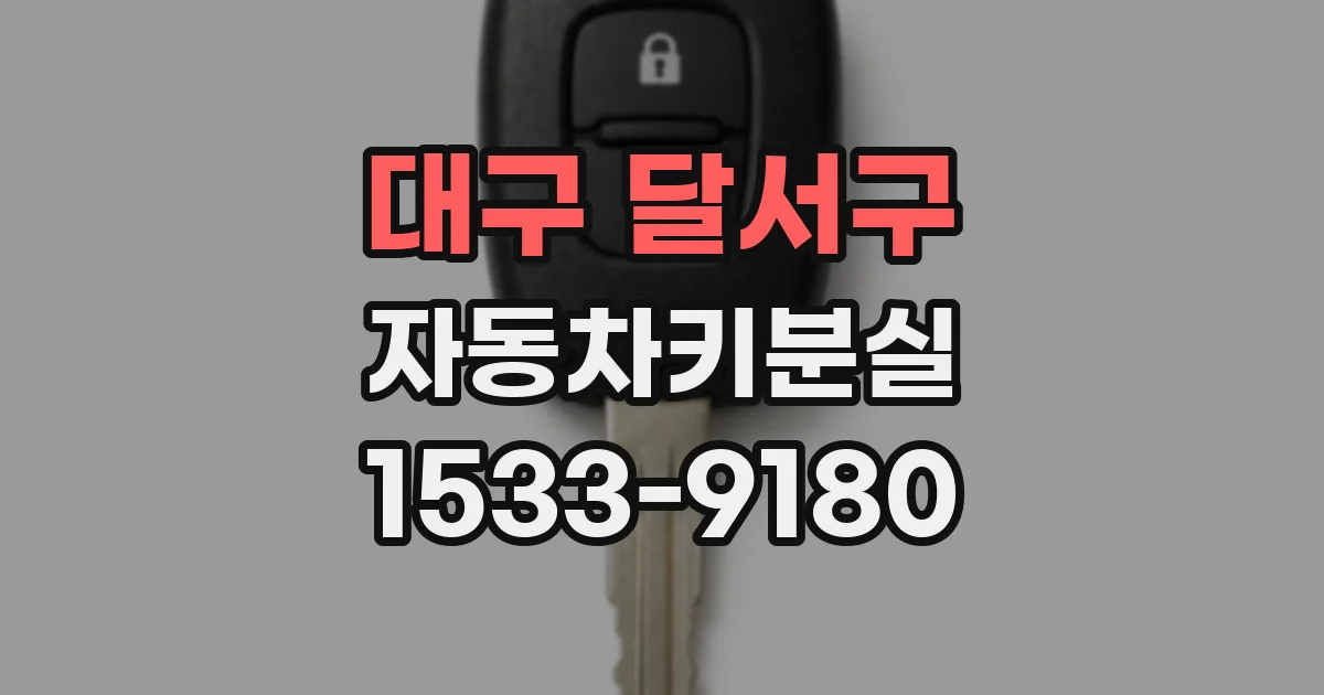 대구 달서구 자동차키분실