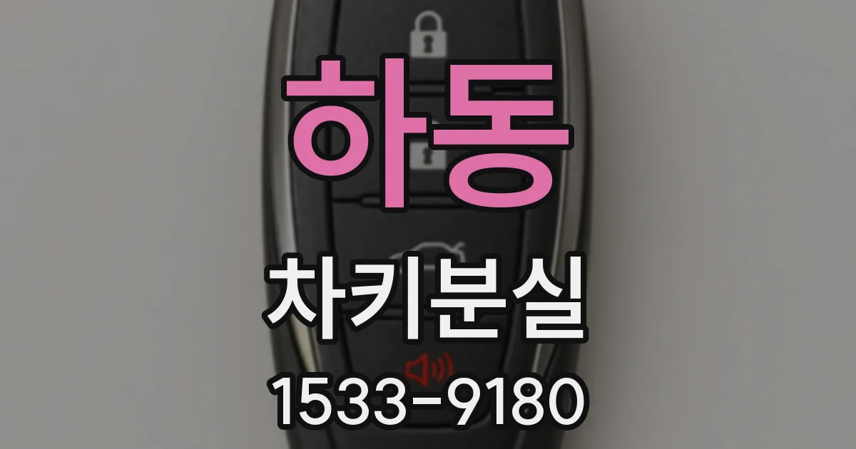 하동 차키분실