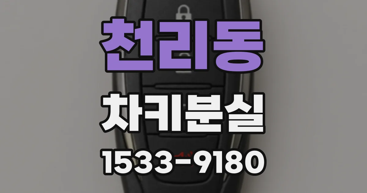 천리동 차키분실