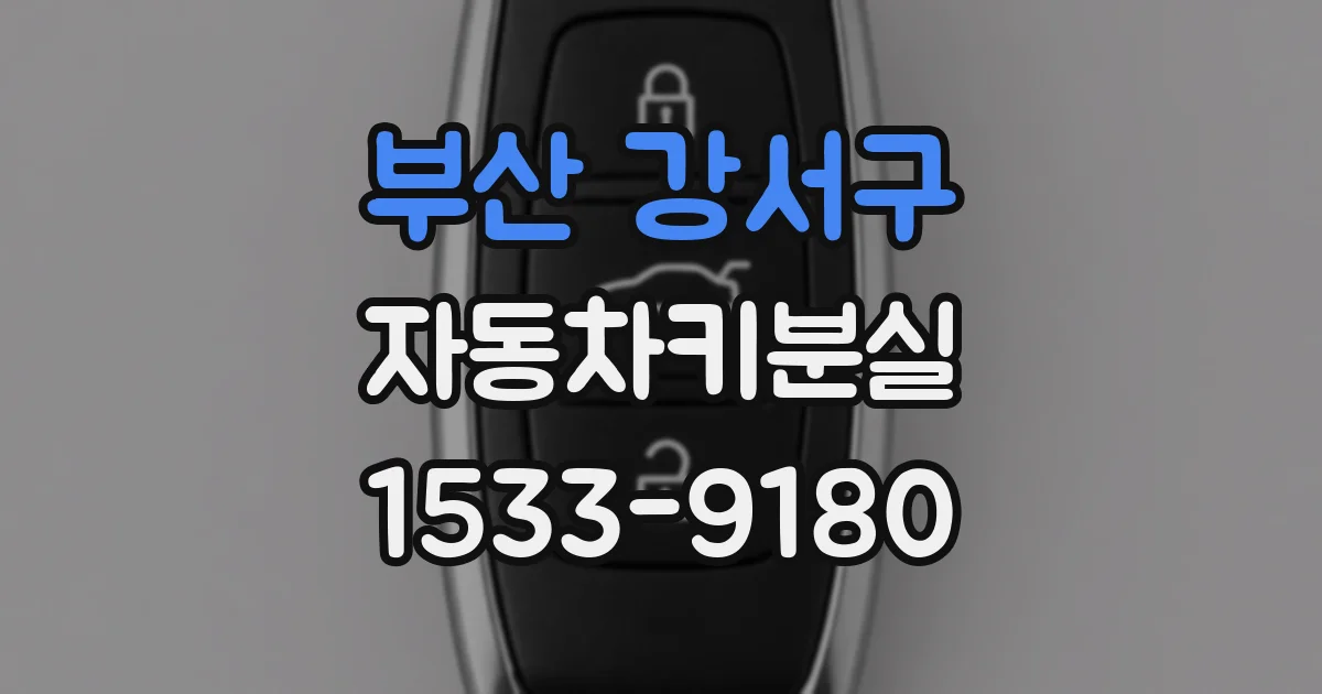 부산 강서구 자동차키분실