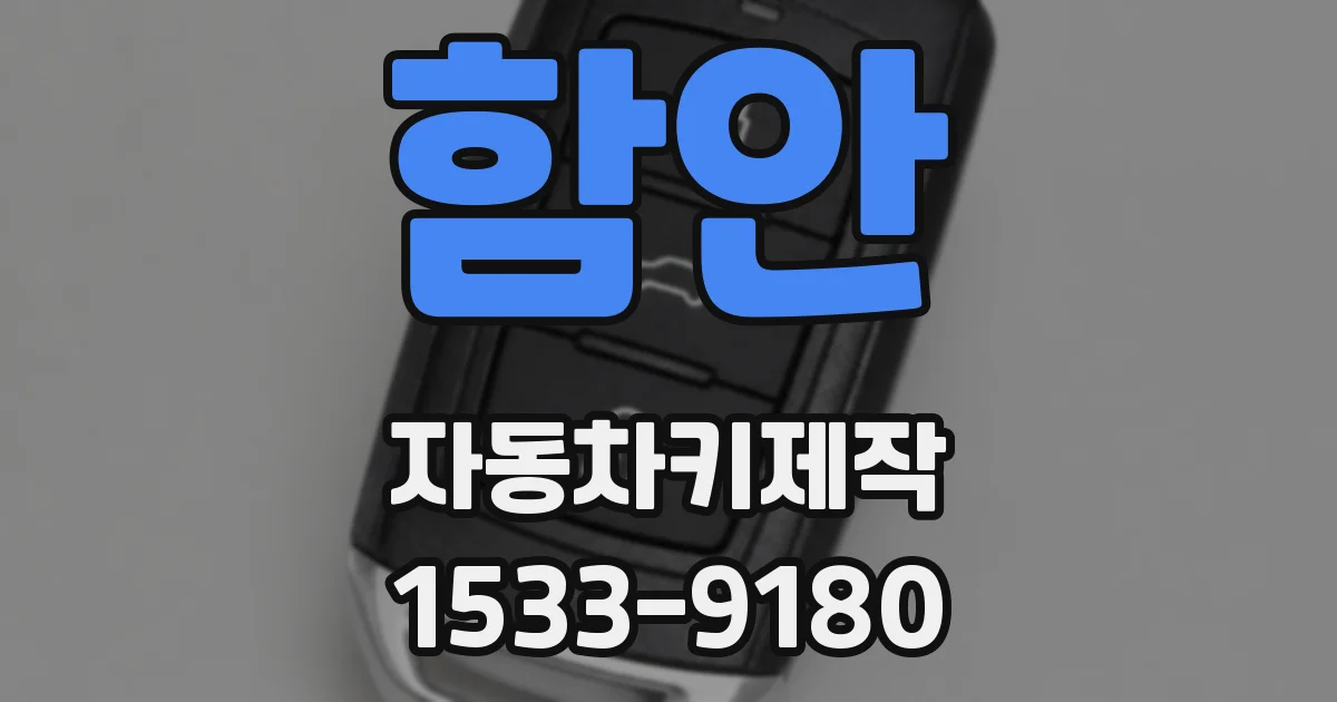 함안 자동차키제작