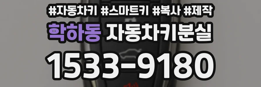 학하동 자동차키분실