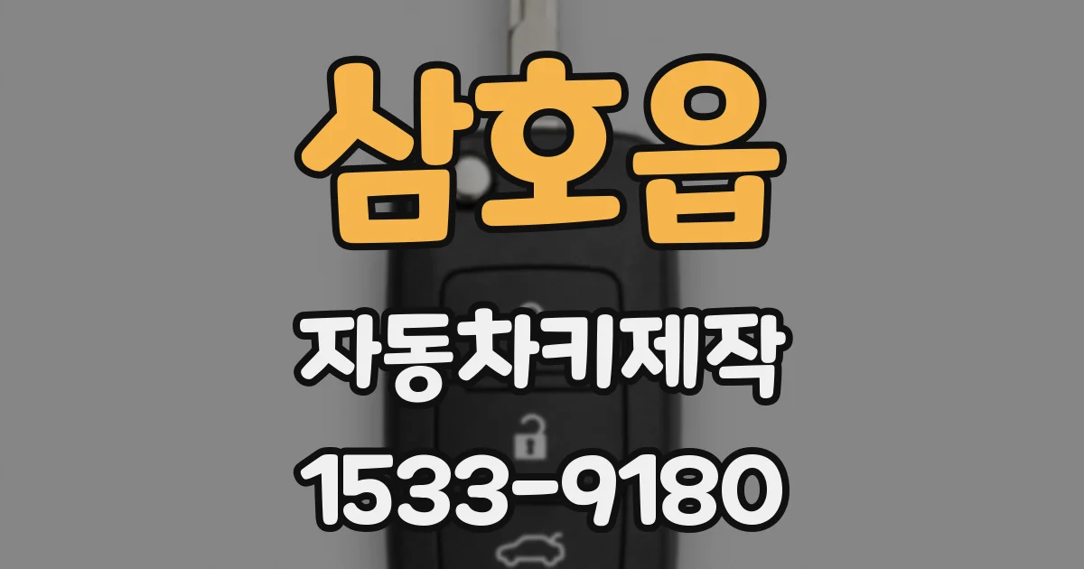 삼호읍 자동차키제작