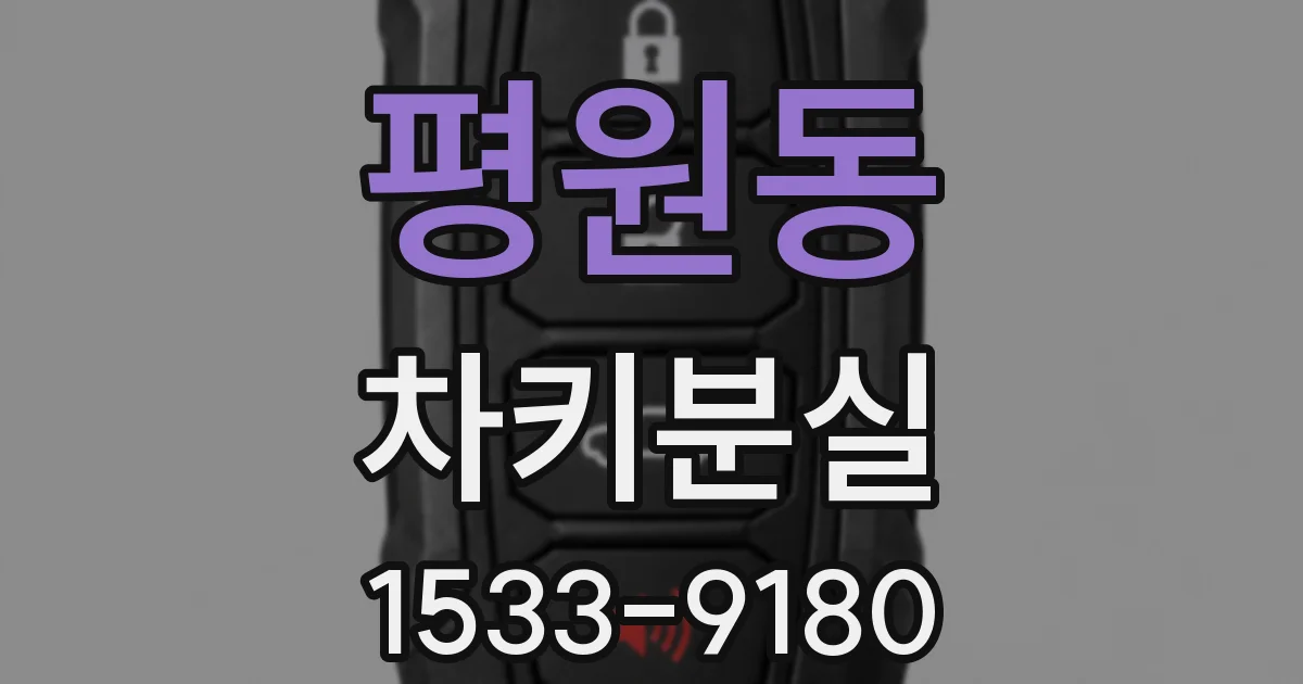 평원동 차키분실