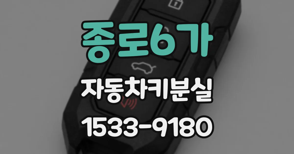 종로6가 자동차키분실