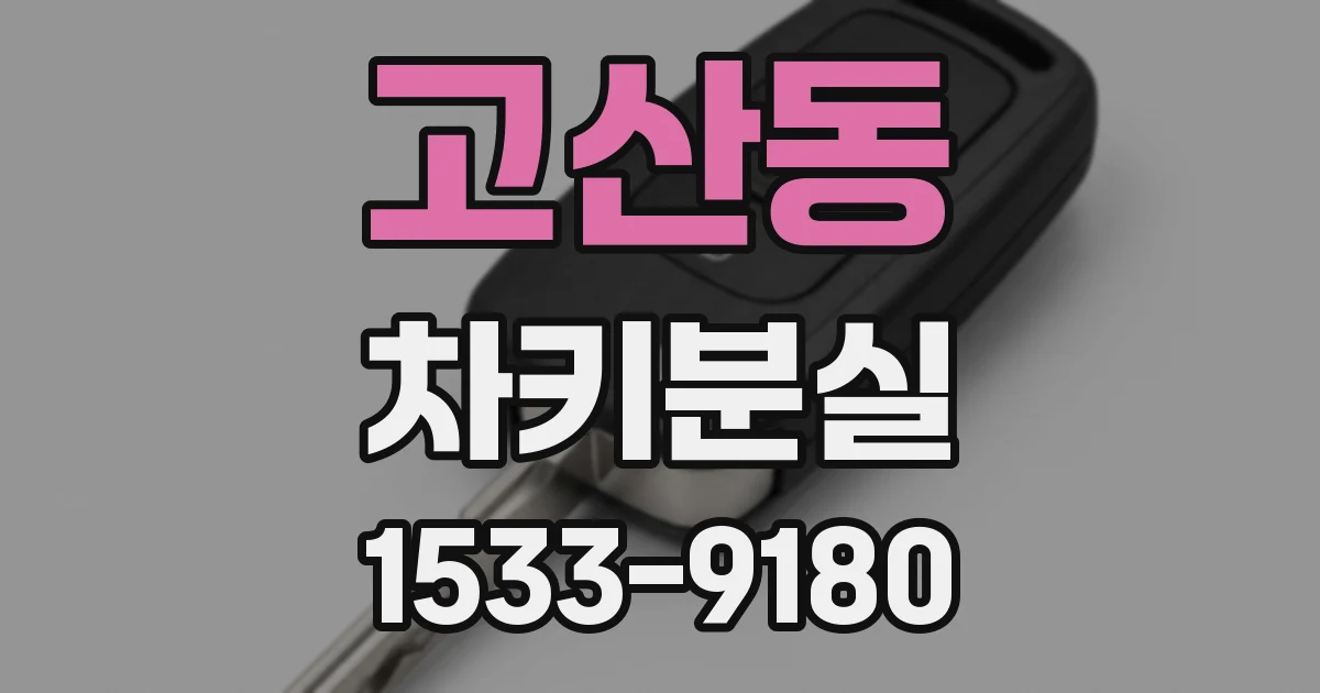 고산동 차키분실