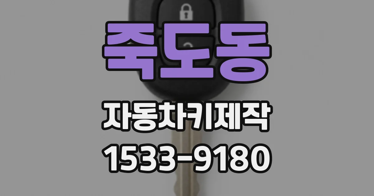 죽도동 자동차키제작