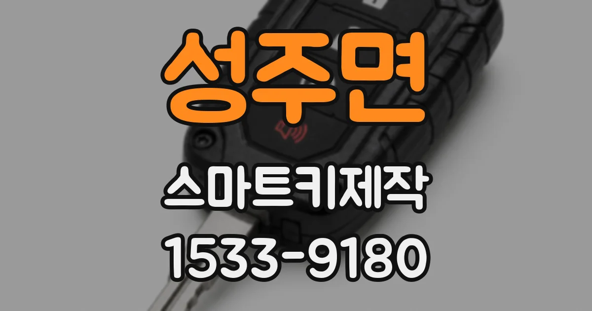 성주면 스마트키제작