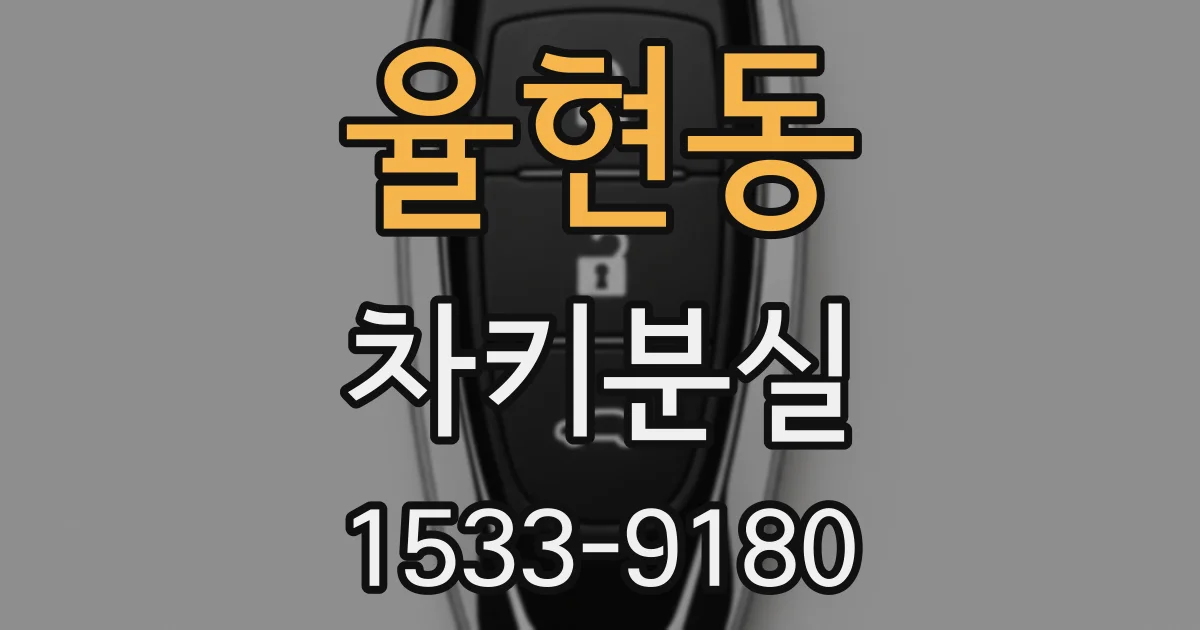 율현동 차키분실