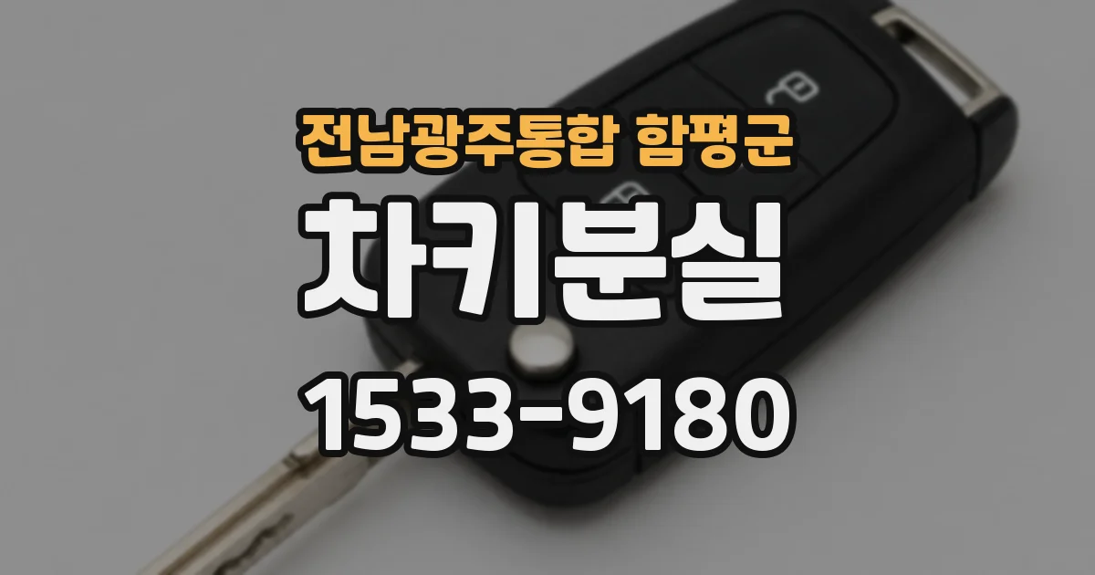 전남광주통합 함평군 차키분실