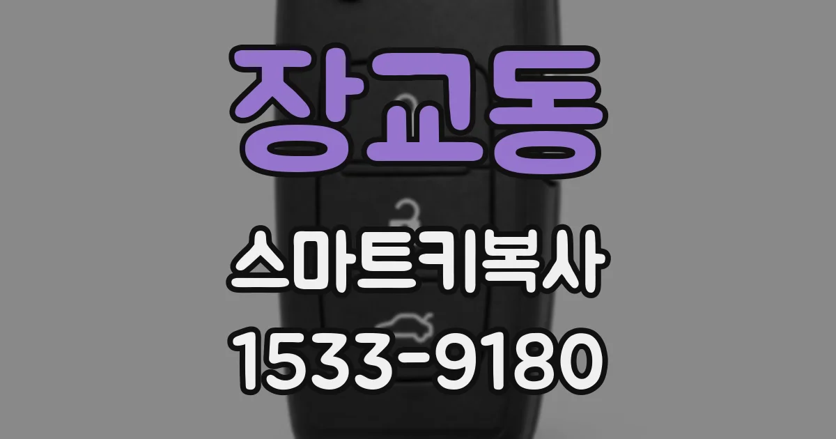 장교동 스마트키복사