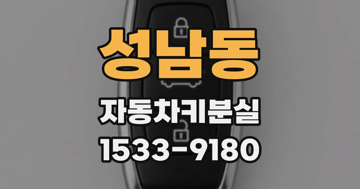 성남동 자동차키분실