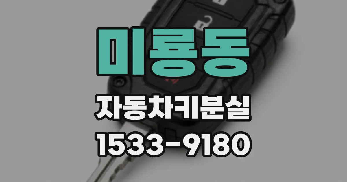 미룡동 자동차키분실