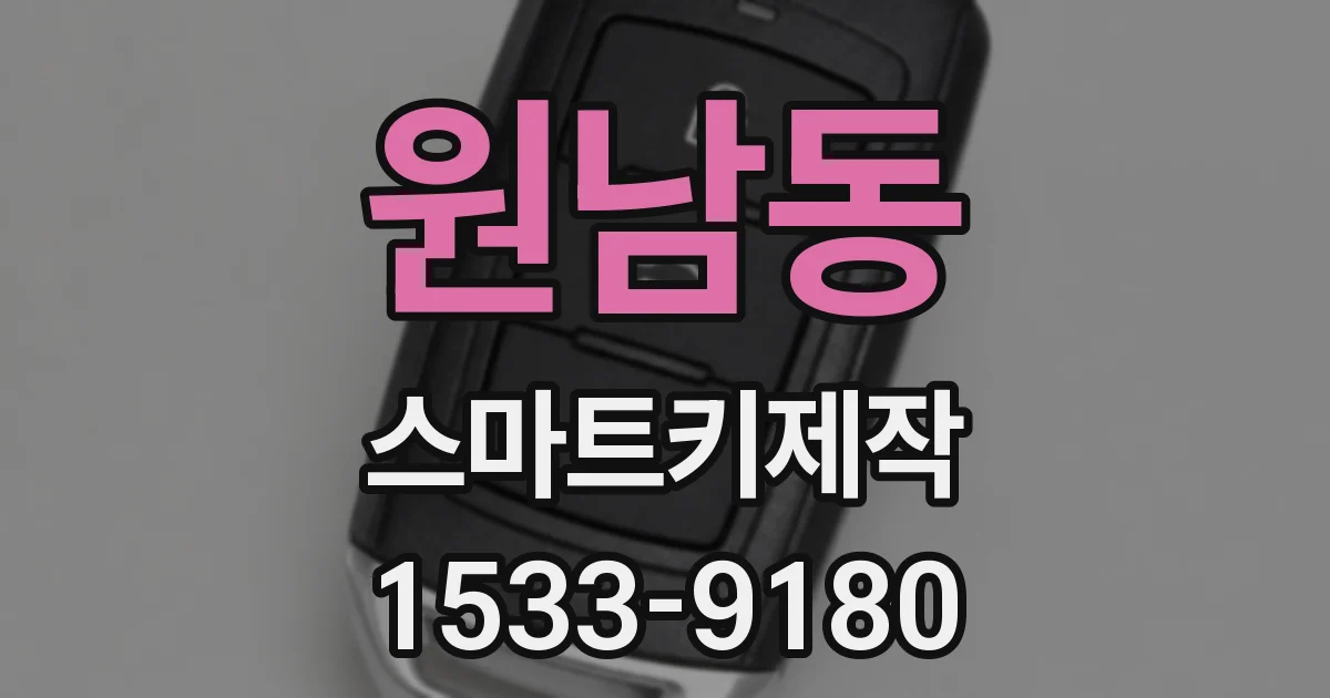 원남동 스마트키제작