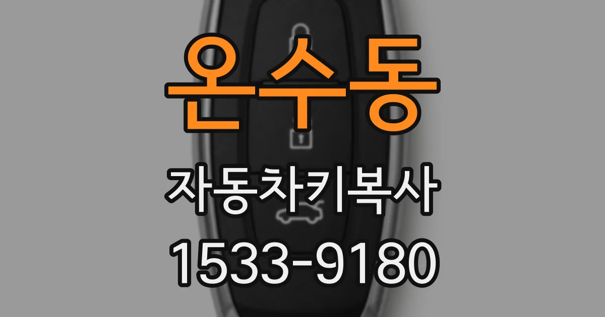 온수동 자동차키복사