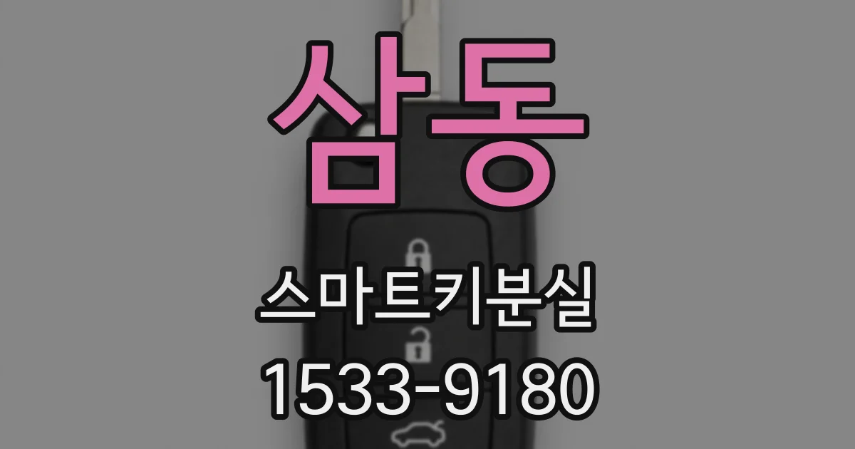 삼동 스마트키분실