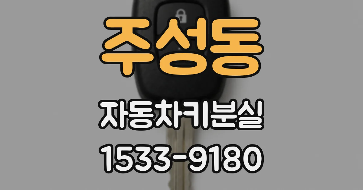 주성동 자동차키분실