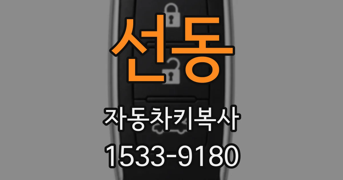 선동 자동차키복사