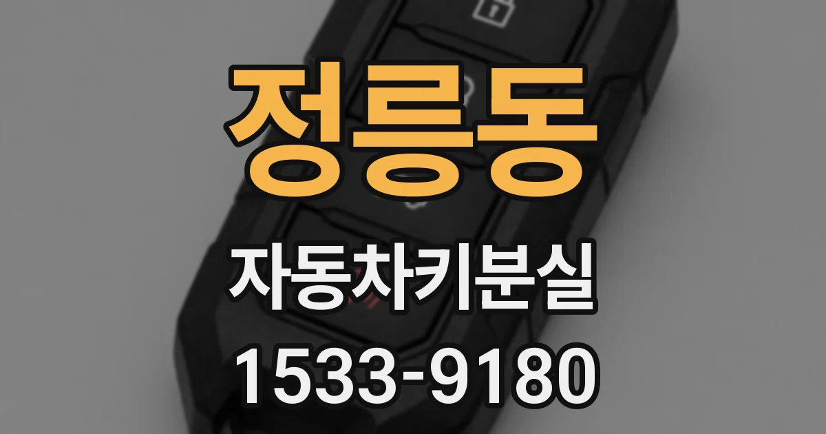 정릉동 자동차키분실