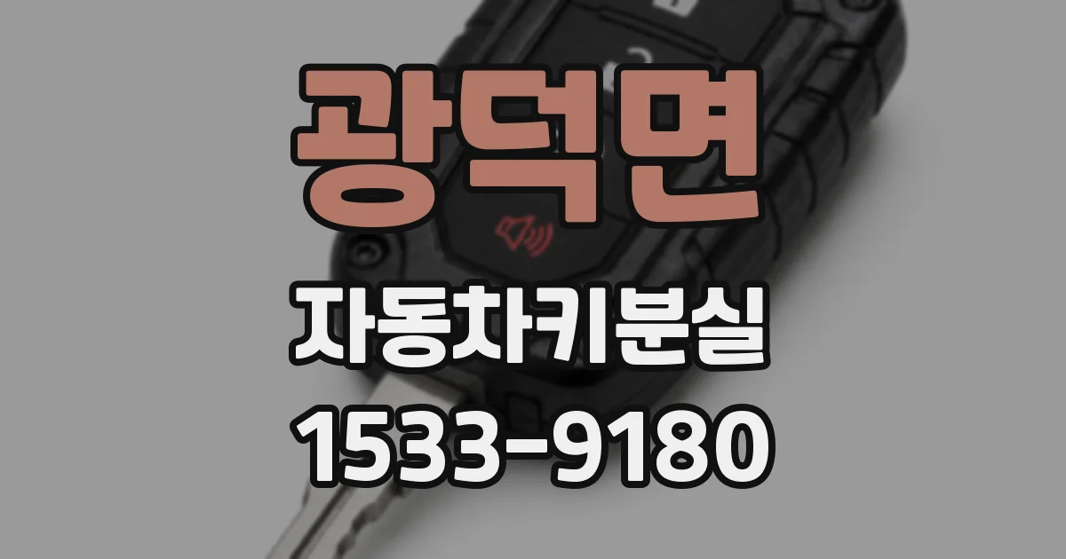 광덕면 자동차키분실