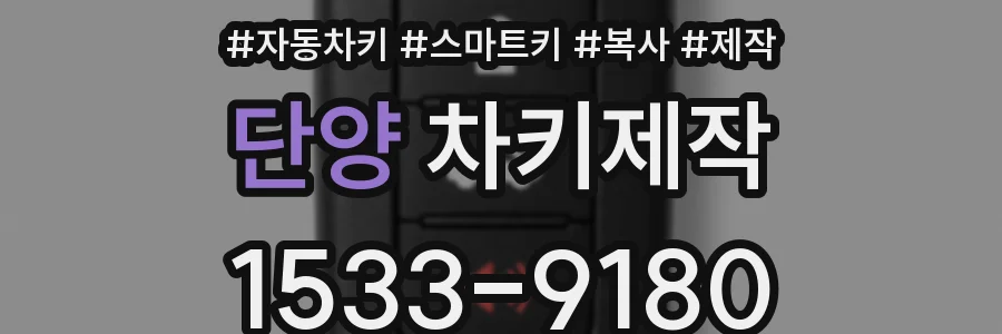 단양 차키제작
