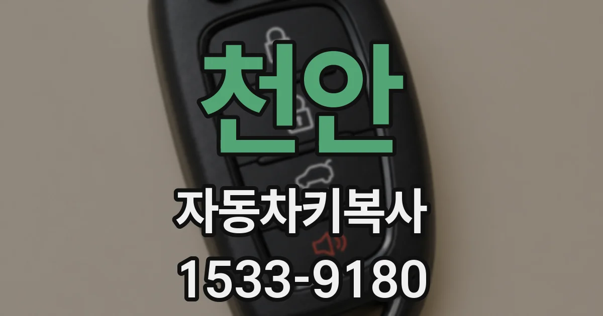 천안 자동차키복사