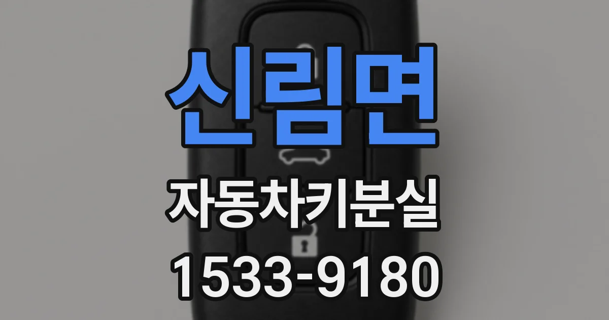 신림면 자동차키분실