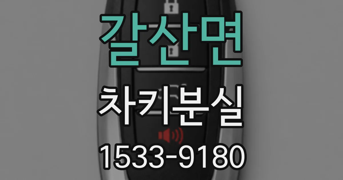 갈산면 차키분실