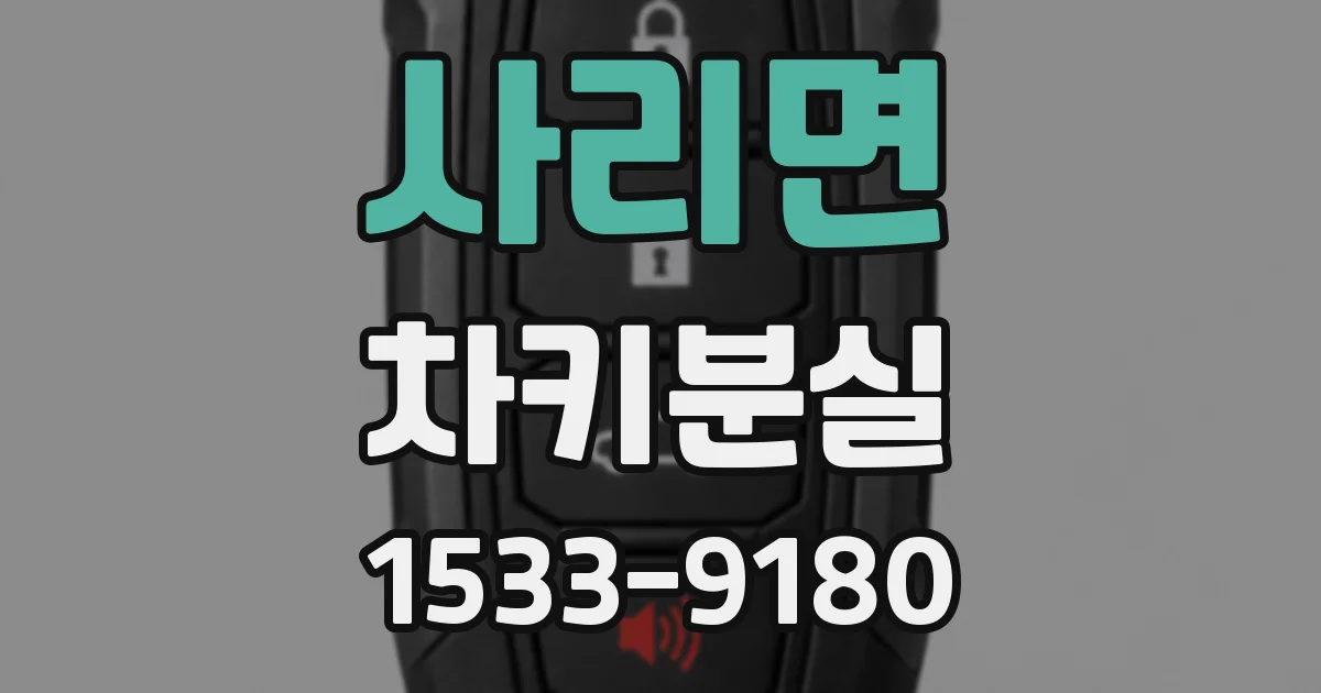사리면 차키분실