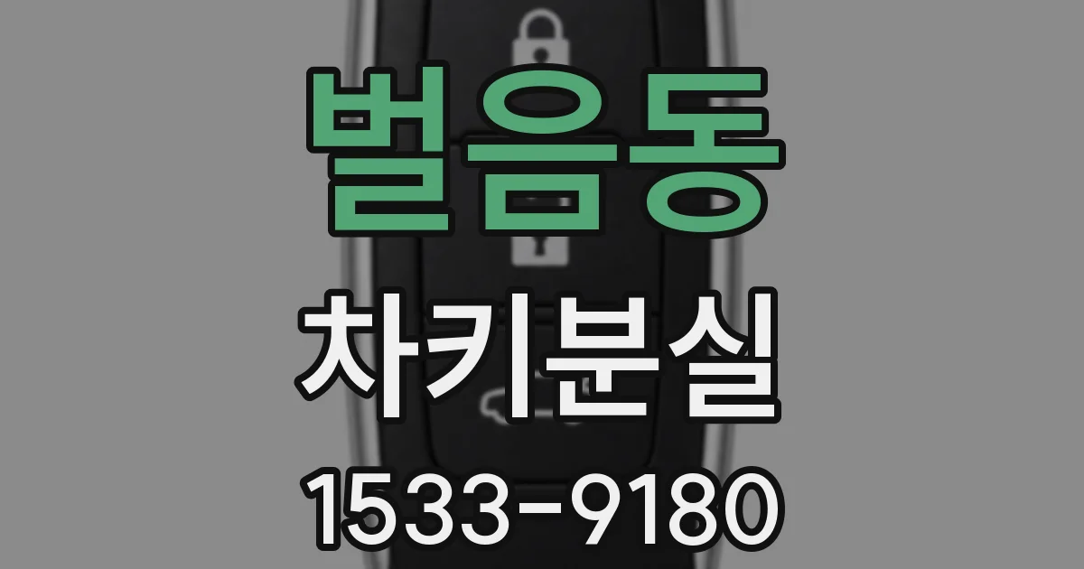 벌음동 차키분실