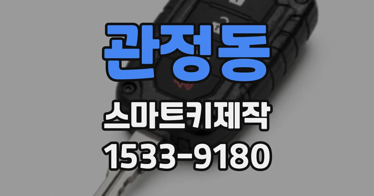관정동 스마트키제작