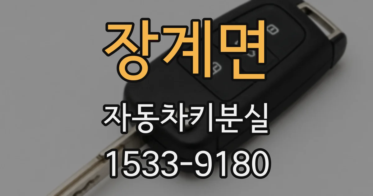 장계면 자동차키분실